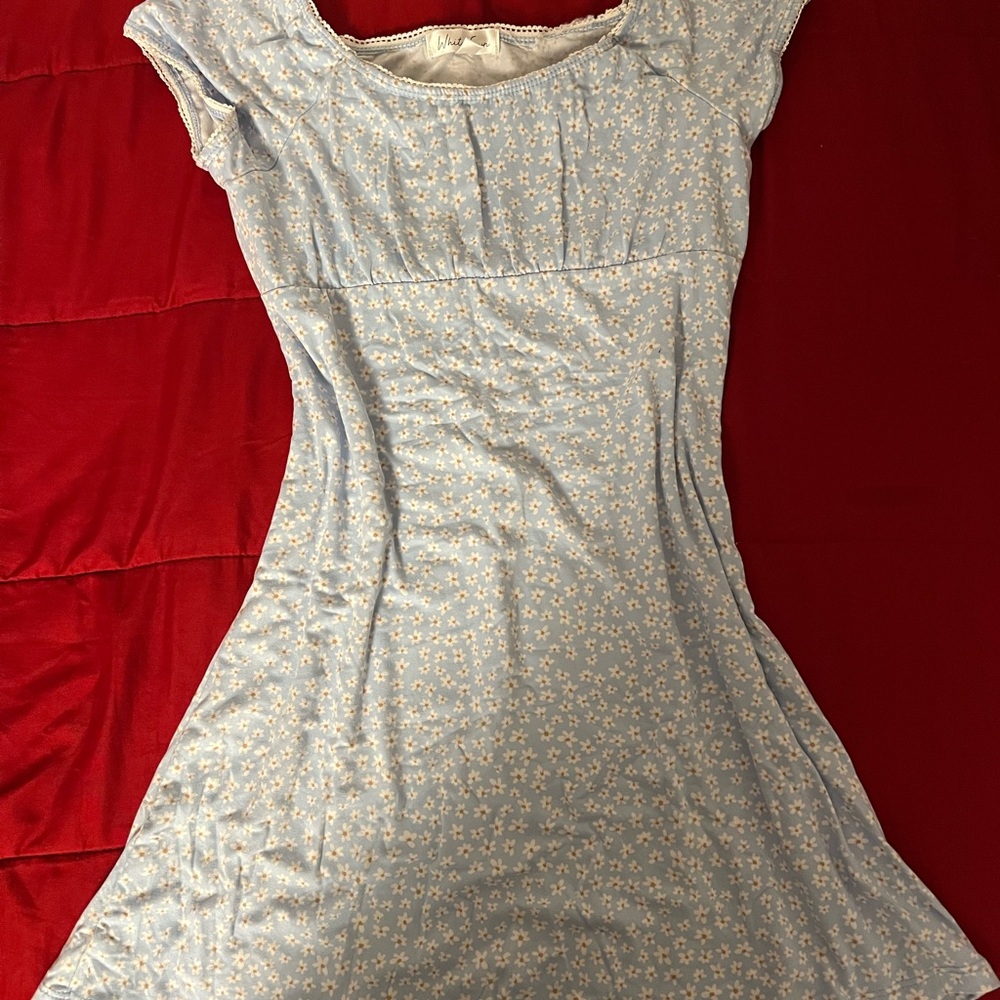 Blue Floral Women's Dress